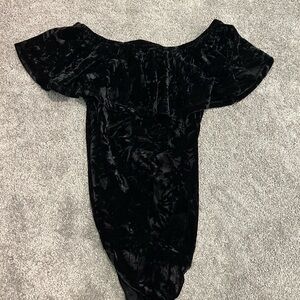 Altar’d state black velvet body suit. Size small